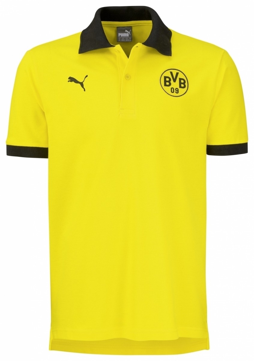 Puma Borussia Dortmund Badge Poloshirt Herren BVB gelb 